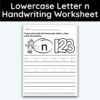 Lowercase Letter n - Tracing Worksheet - 3 Pack