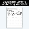 Lowercase Letter o - Tracing Worksheet - 3 Pack