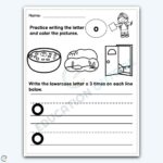 Printable Lowercase O Writing Practice