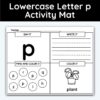 Lowercase Letter p - Alphabet Activity Mat