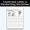 Lowercase Letter p - Tracing Worksheet - 3 Pack