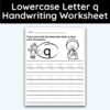 Lowercase Letter q - Tracing Worksheet - 3 Pack