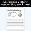 Lowercase Letter r - Tracing Worksheet - 3 Pack