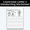 Lowercase Letter s - Tracing Worksheet - 3 Pack