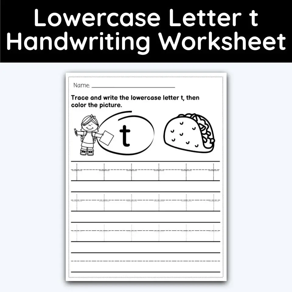 Letter T Handwriting Practice Worksheet - Have Fun Teaching