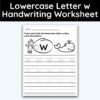Lowercase Letter w - Tracing Worksheet - 3 Pack