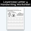 Lowercase Letter y - Tracing Worksheet - 3 Pack