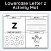 Lowercase Letter z - Alphabet Activity Mat