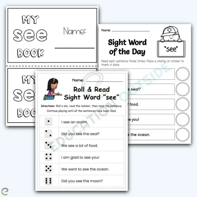 Sight Word See Worksheet Free