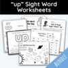up Sight Word Worksheets - 14 Worksheets Included