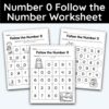 Number 0 Follow the Number Worksheet