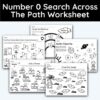 Number 0 Search Across The Path Worksheet