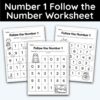 Number 1 Follow the Number Worksheet