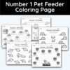 Number 1 Pet Feeder Coloring Page