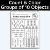Number 10 Count and Color Groups Worksheet