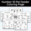 Number 10 Pet Feeder Coloring Page