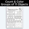 Number 11 Count and Color Groups Worksheet