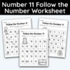 Number 11 Follow the Number Worksheet