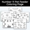 Number 11 Pet Feeder Coloring Page