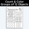 Number 12 Count and Color Groups Worksheet