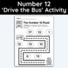 Number 12 Drive The Bus Activity Page