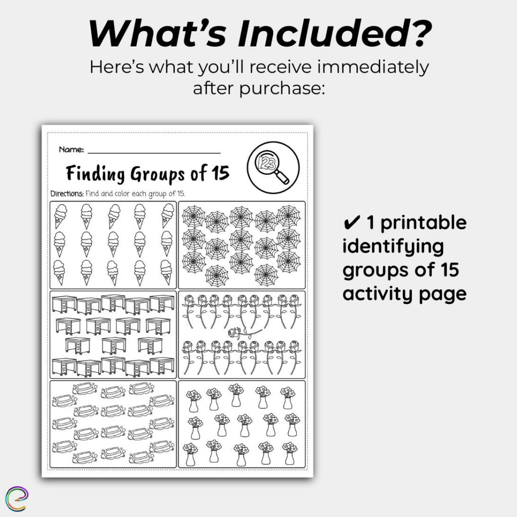 number-15-count-and-color-groups-worksheet