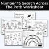 Number 15 Search Across The Path Worksheet