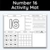 Number 16 Activity Mat