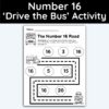 Number 16 Drive The Bus Activity Page