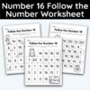 Number 16 Follow the Number Worksheet