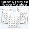 Number 17 Follow the Number Worksheet