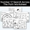 Number 17 Search Across The Path Worksheet