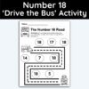 Number 18 Drive The Bus Activity Page