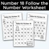 Number 18 Follow the Number Worksheet