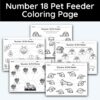 Number 18 Pet Feeder Coloring Page