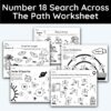 Number 18 Search Across The Path Worksheet