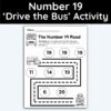 Number 19 Drive The Bus Activity Page