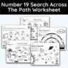 Number 19 Search Across The Path Worksheet