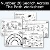 Number 20 Search Across The Path Worksheet