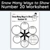 Number 20 Snow Many Ways to Show a Number Worksheet