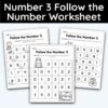 Number 3 Follow the Number Worksheet