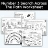 Number 3 Search Across The Path Worksheet