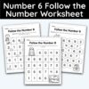 Number 6 Follow the Number Worksheet