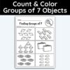 Number 7 Count and Color Groups Worksheet