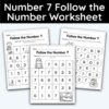 Number 7 Follow the Number Worksheet