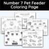 Number 7 Pet Feeder Coloring Page