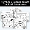 Number 7 Search Across The Path Worksheet