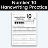Number 10 Tracing - Number Handwriting Practice