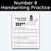 Number 8 Tracing - Number Handwriting Practice