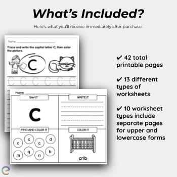 letter c homework preschool